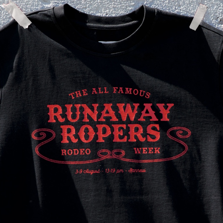 Printed Vintage Tee Black 6